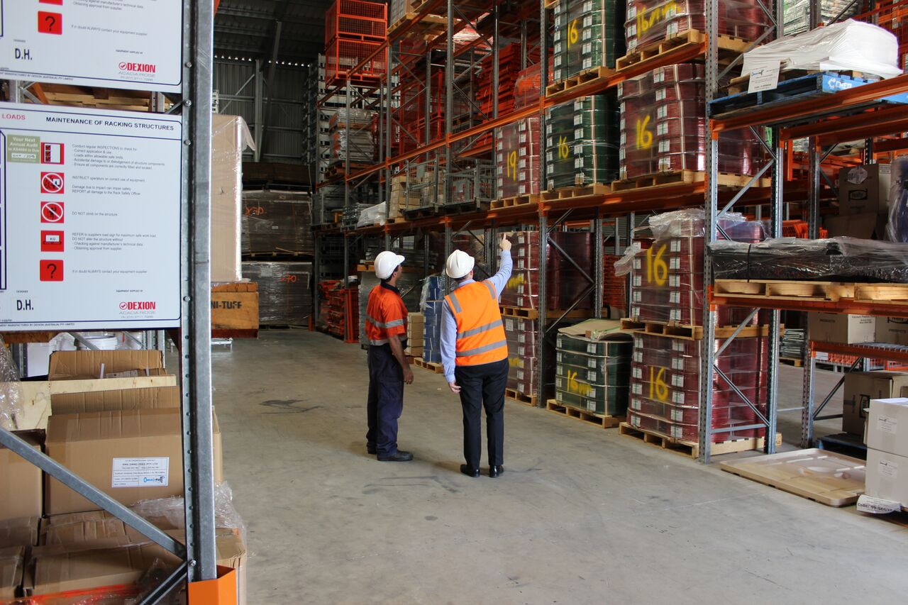 men doing inspection in the inventory