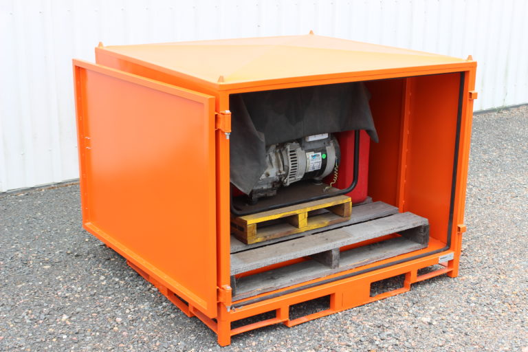 orange storage box single level