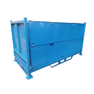 blue collapsible double recycle cage