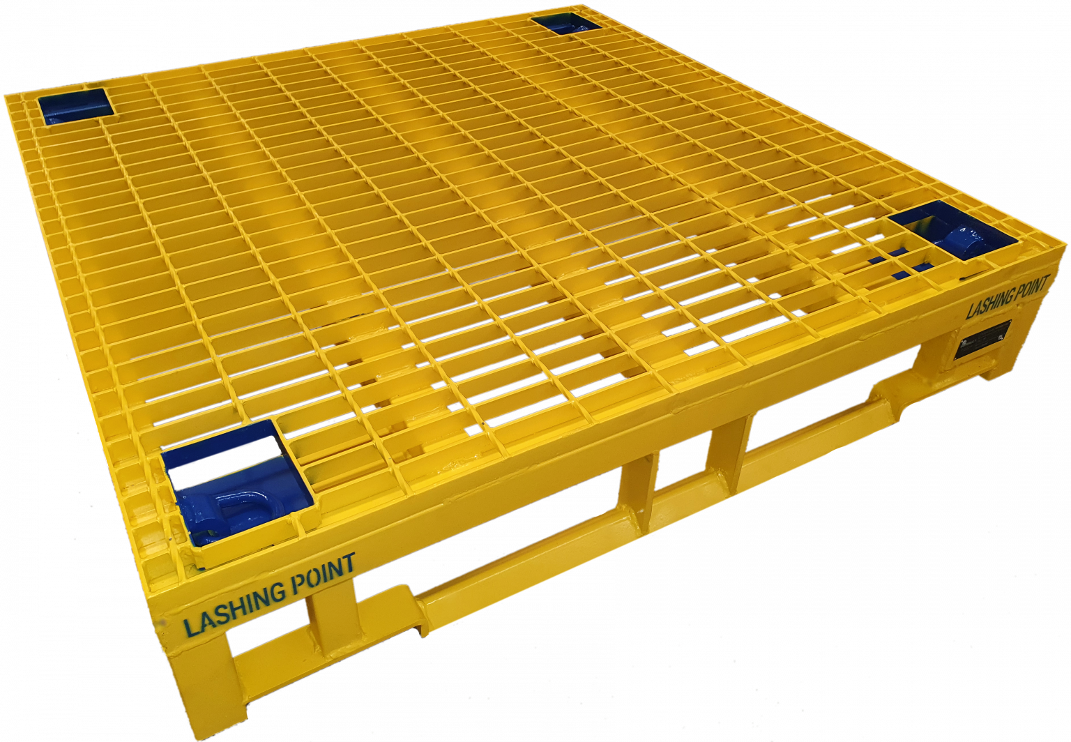 yellow metal pallet