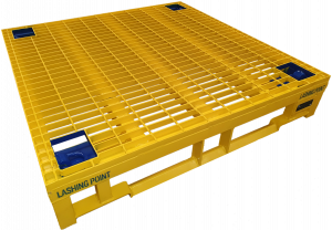 yellow metal pallet