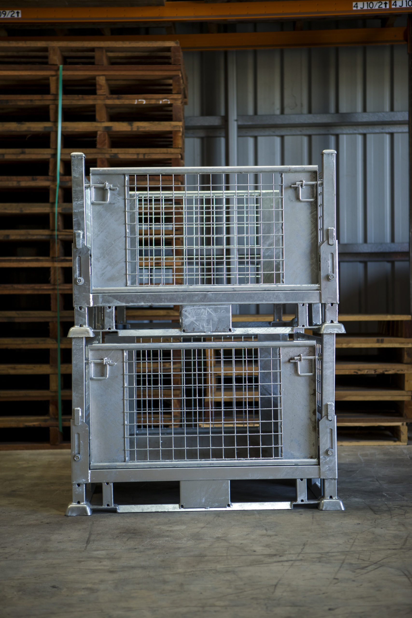 two pallet steel cages