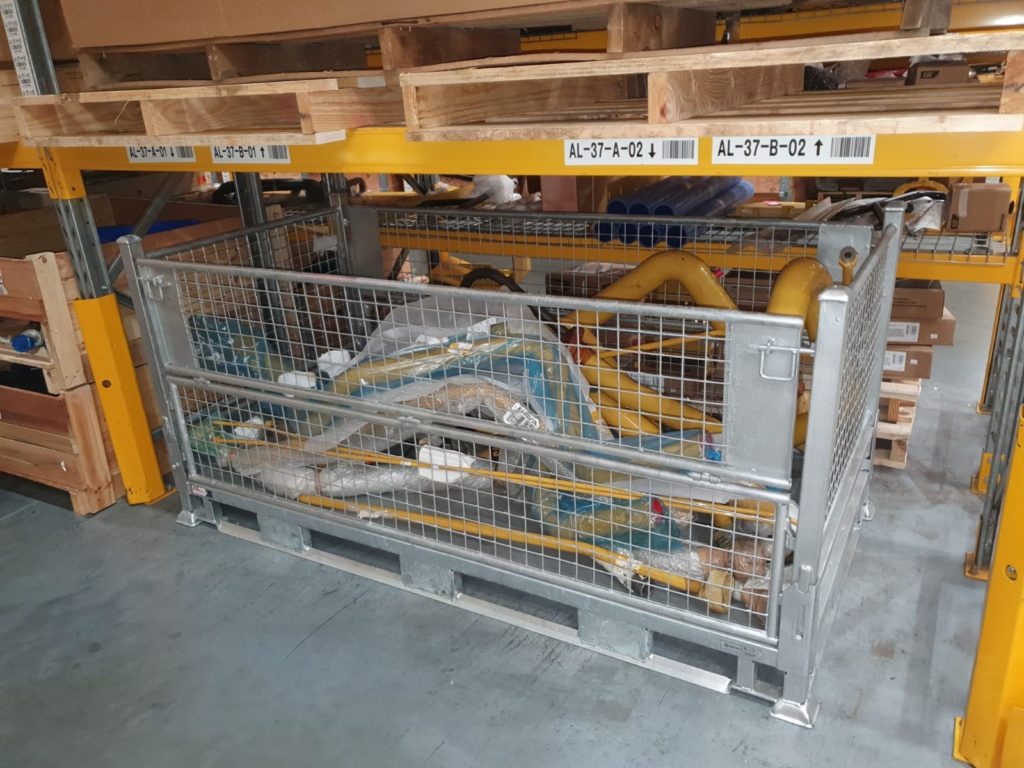 industrial metal cage for warehouse