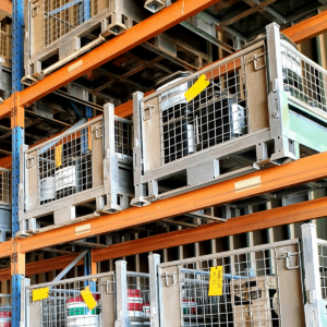 steel cages used for storage of loads, goods, and more