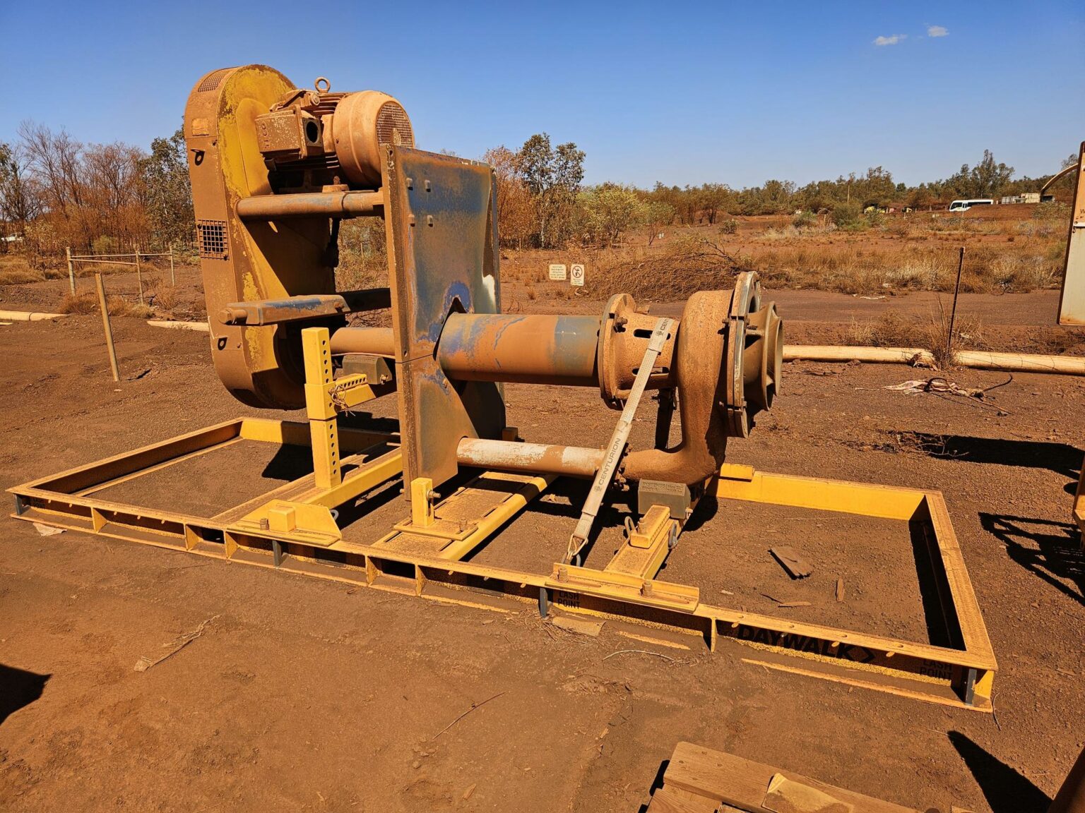 DAYWALK Adjustable Pump Frame on a WA mine site