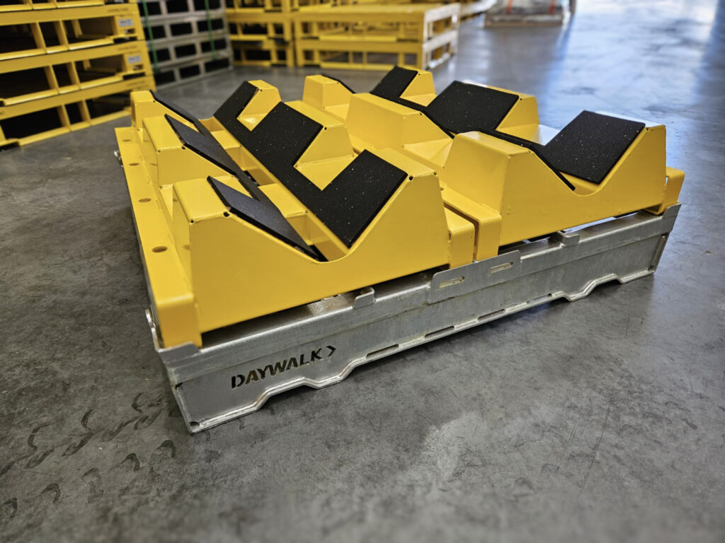 DAYWALK mother and child pallets on display in warehouse