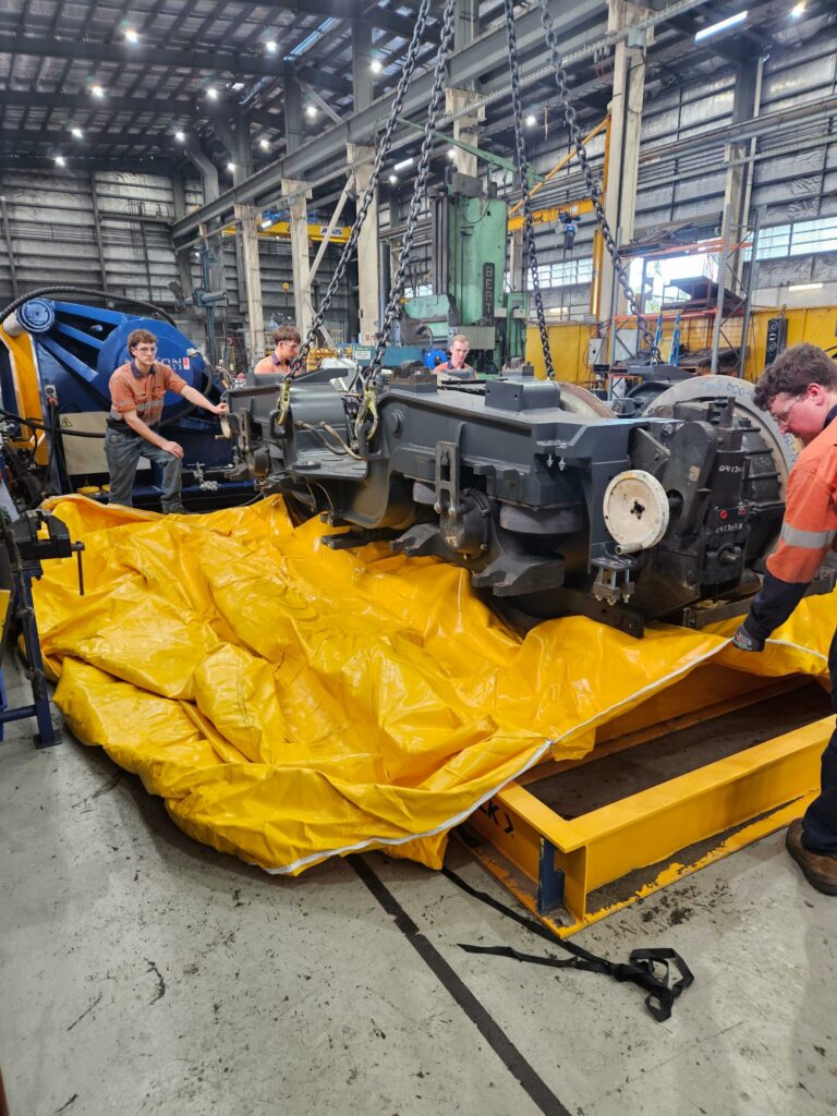 Rail bogie and PVC cover