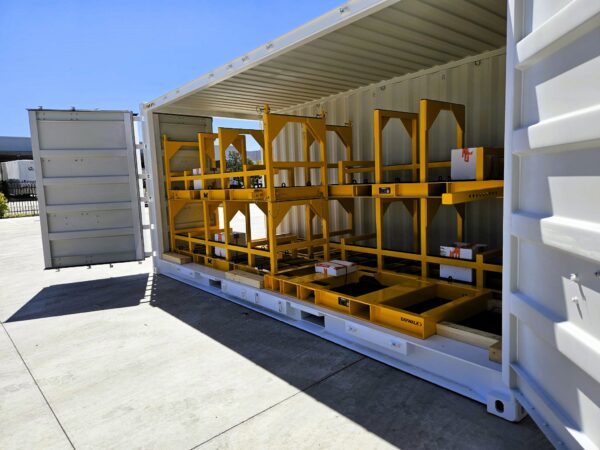 DAYWALK container with custom racking.