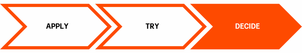 DAYWALK free trial 3 steps - apply, try and decide