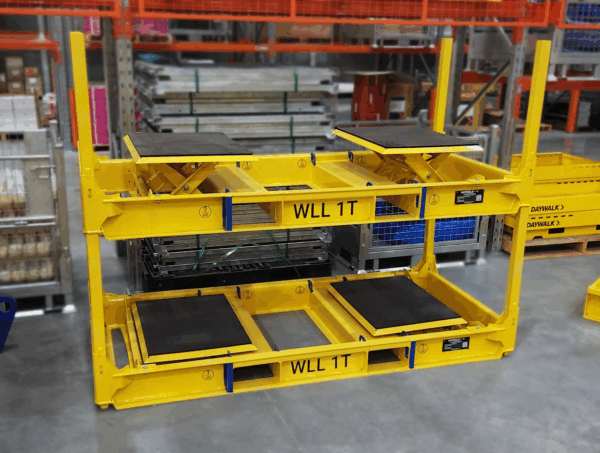 Knifegate Valve Frame-stacked in storage