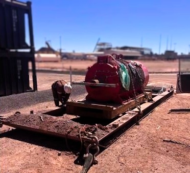 Large component on failing frames in Australian mining site.