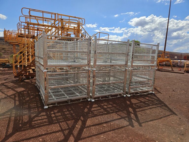 DAYWALK steel stillage for pallets at a mining site in Australia
