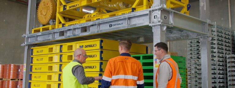 Mark from Camco with DAYWALK staff in the WA warehouse with Stor-Rak